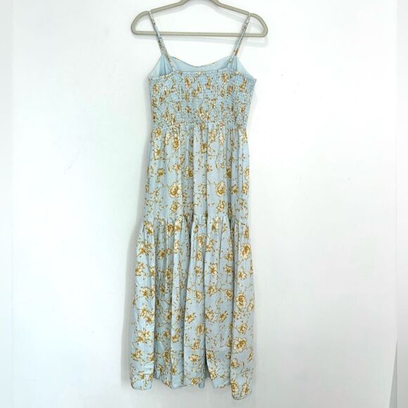 NEW Christian LaCroix Linen Foral dress in sky blue - Picture 3 of 7
